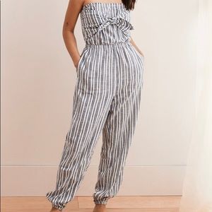American eagle striped jumpsuit